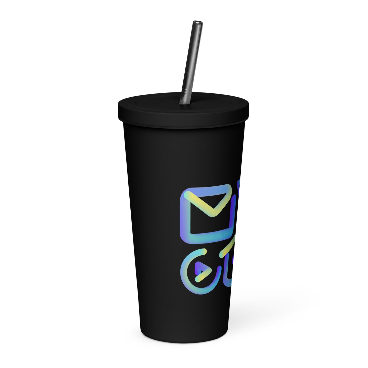 Builderall insulated tumbler with a straw